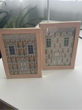 Pink Picture Frames Set w/ Gucci Garden Florence Postcards – Chic Decor